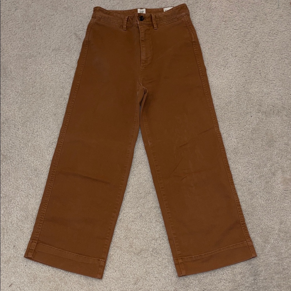 GAP Women's Ankle Crop Jeans in Rust Brown